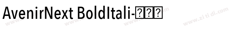 AvenirNext BoldItali字体转换